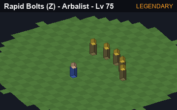Rapid Bolts (Rapid Bolts at Legendary, level 75): animated preview of its visuals