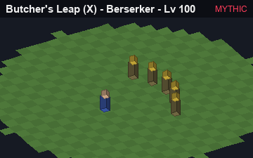 Butcher's Leap, the Mythic form of Butcher's Leap: animated preview