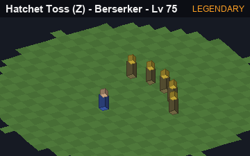 Hatchet Toss (Hatchet Toss at Legendary, level 75): animated preview of its visuals