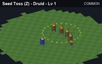 Seed Toss (Seed Toss at Common, level 1): animated preview of its visuals