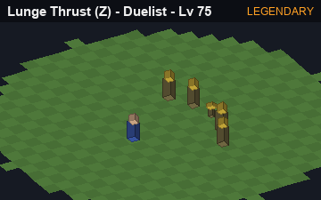 Lunge Thrust (Lunge Thrust at Legendary, level 75): animated preview of its visuals