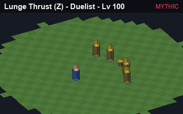 Lunge Thrust, the Mythic form of Lunge Thrust: animated preview