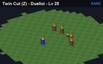 Twin Cut (Twin Cut at Rare, level 25): animated preview of its visuals