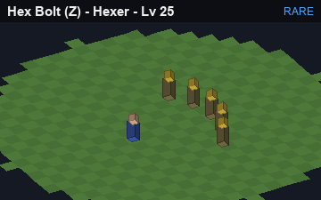 Hex Bolt (Hex Bolt at Rare, level 25): animated preview of its visuals