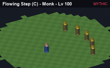 Flowing Step, the Mythic form of Flowing Step: animated preview