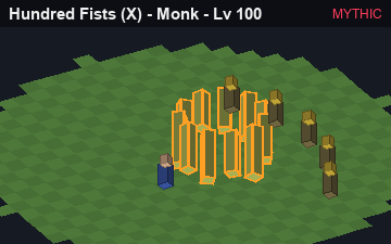Hundred Fists, the Mythic form of Hundred Fists: animated preview