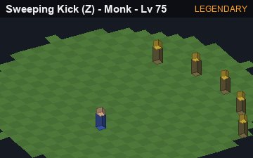 Sweeping Kick (Sweeping Kick at Legendary, level 75): animated preview of its visuals