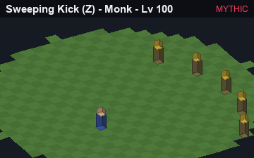 Sweeping Kick, the Mythic form of Sweeping Kick: animated preview