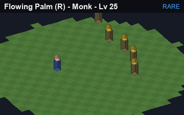 Flowing Palm (Flowing Palm at Rare, level 25): animated preview of its visuals