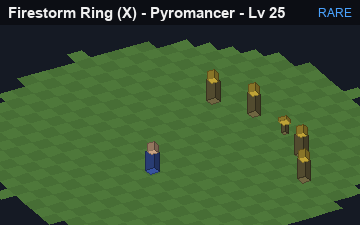 Firestorm Ring (Firestorm Ring at Rare, level 25): animated preview of its visuals