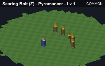 Searing Bolt (Searing Bolt at Common, level 1): animated preview of its visuals