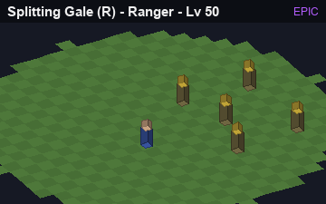 Splitting Gale (Gale Arrow at Epic, level 50): animated preview of its visuals