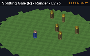 Splitting Gale (Gale Arrow at Legendary, level 75): animated preview of its visuals