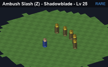 Ambush Slash (Ambush Slash at Rare, level 25): animated preview of its visuals