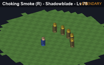 Choking Smoke (Smoke Slip at Legendary, level 75): animated preview of its visuals