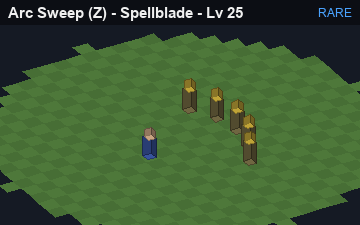 Arc Sweep (Arc Sweep at Rare, level 25): animated preview of its visuals