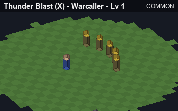Thunder Blast (Thunder Blast at Common, level 1): animated preview of its visuals