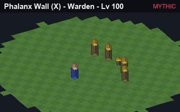 Phalanx Wall, the Mythic form of Phalanx Wall: animated preview