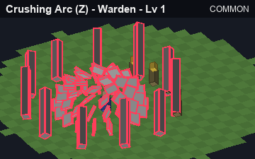 Crushing Arc (Crushing Arc at Common, level 1): animated preview of its visuals