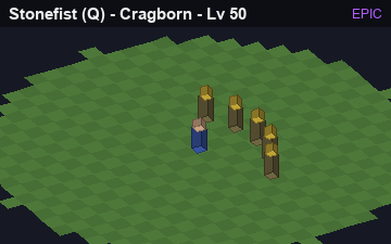 Quarry Fist (Stonefist at Epic, level 50): animated preview of its visuals