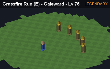 Red Stampede (Grassfire Run at Legendary, level 75): animated preview of its visuals